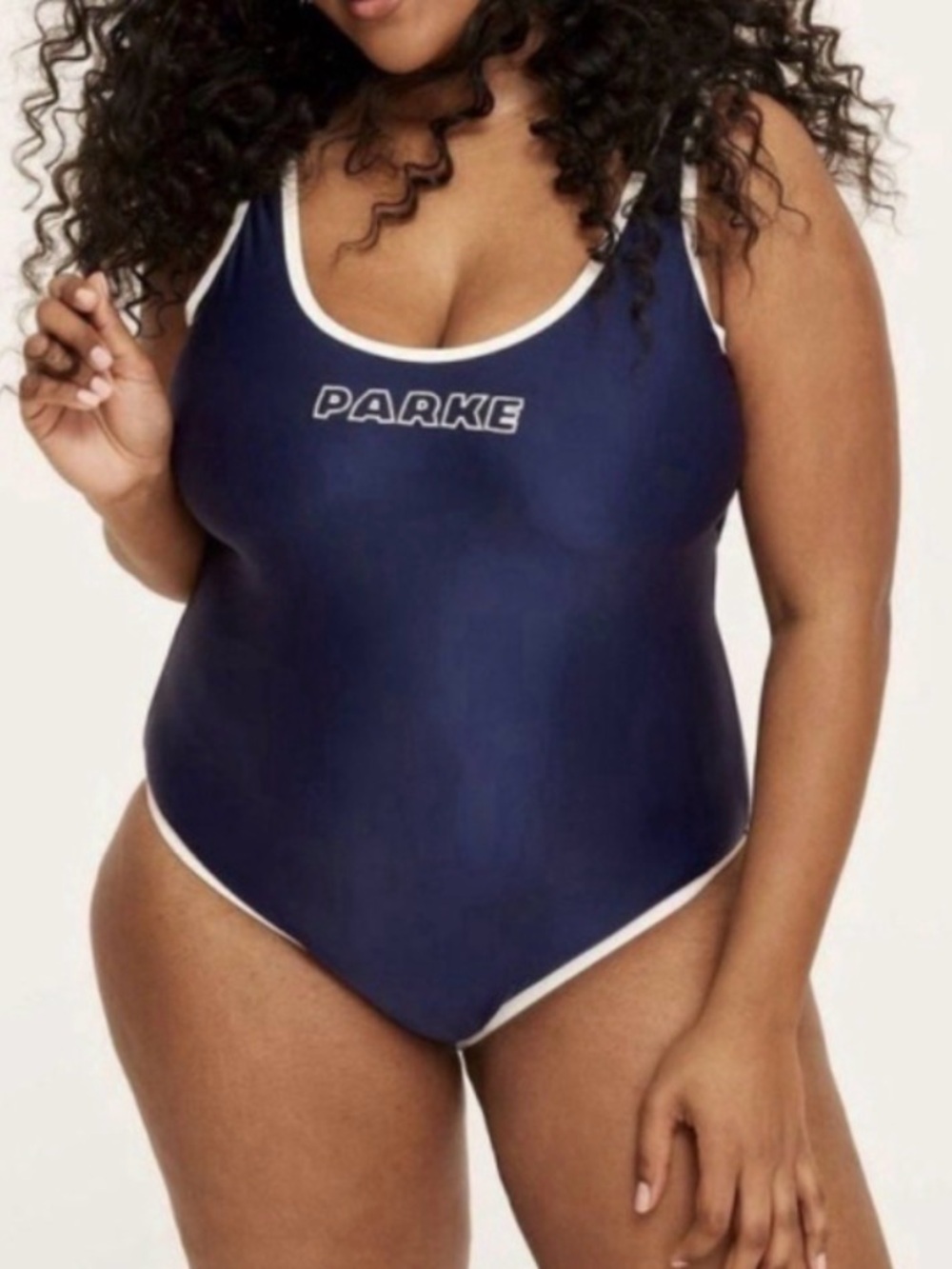 Parke × Target Women's 90s One Piece Swimsuit Navy Blue Size 1X NWT